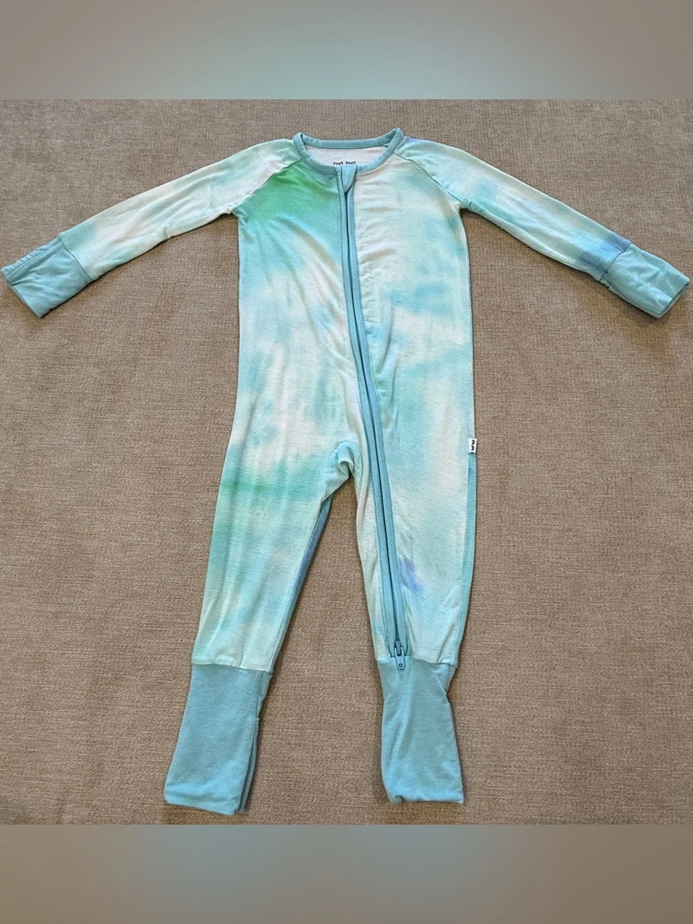 Little Sleepies Tidepool Watercolor Zippy 3-6 Months